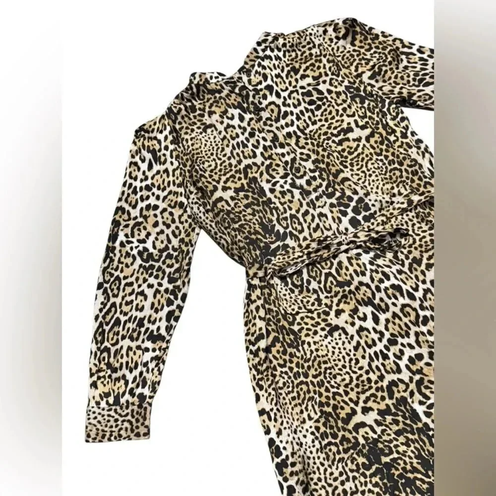 NWOT Women’s Zadig & Voltaire Retouched Satin Leo animal print Dress size small - Picture 4 of 7